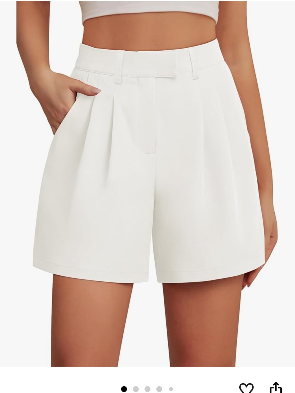NWOT Feiersi white tailored shorts